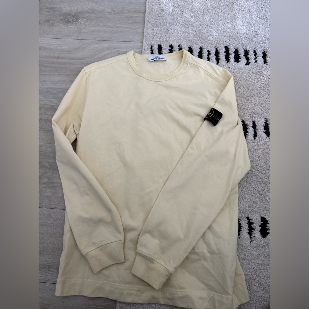 Yellow Stone Island Heavy Cotton long sleeve size large